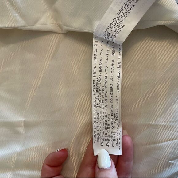 Zara White/Cream Tweed Zip Jacket - Picture 6 of 11